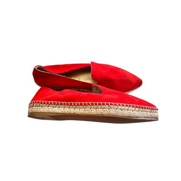 Prada Women's Espadrilles suede pointed flats red calzature Size 41.5‎ US 10 - Picture 7 of 11